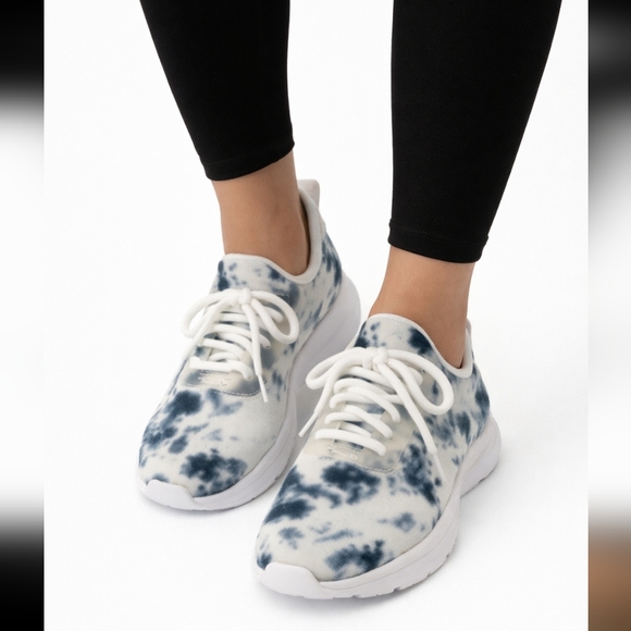 Forever 21 Shoes - Forever 21 Navy & White Tie-Dye Knit Sneakers, NWOB